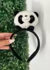 Siyah Ve Beyaz Renk Panda Figürlü Peluş Taç