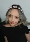 Siyah Ve Beyaz Renk Tavşan Figürlü Saç Bükücü Taç