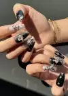 Taşlı Nail Art Detaylı Protez Tırnak