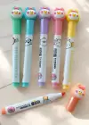Tavuk Figürlü 6lı Fosforlu Kalem Set