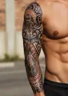 Tribal Figürlü 12 Saat Sonra Kararan Geçici Kol Dövme Tattoo