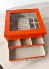Turuncu Renk Bölmeli Çekmeceli Takı Organizeri