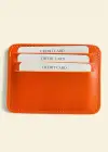 Turuncu Renk Deri Kartlık/Cüzdan