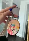 Turuncu Renk Flamingo Figürlü Cep Aynası/ Anahtarlık