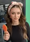 Turuncu Renk Saç Bandı Ve Tarak Set