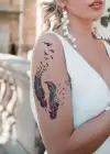 Tüy ve Uçan Kuşlar Geçici Dövme Tattoo