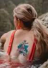 Üçgen Gül Geçici Dövme Tattoo
