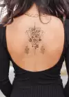 Üçgen ve Gül Geçici Dövme Tattoo
