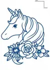 Unicorn Figürlü 12 Saat Sonra Kararan Geçici Mini Dövme Tattoo