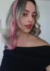 Yan Çıt Çıt Postiş /Pembe Renk Dalgalı / 50 Cm