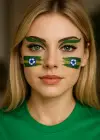 Yapışkanlı Yüz Stickeri Dövme Tattoo
