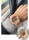 Yavruağzı Renk Silikon Kordonlu Kadın Saat