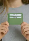 Yeşil Renk Deri Kadın Cüzdan/ Kartlık