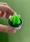 Yeşil Renk Kaktüs Figürlü Mum