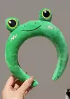 Yeşil Renk Kurbağa Figürlü Peluş Taç