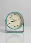 Yeşil Renk Mini Dekoratif Alarmlı Yuvarlak Masa Saati