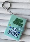 Yeşil Renk Panda Figürlü Defter Anahtarlık