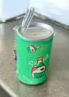 Yeşil Renk Soda Figürlü Anahtarlık Detaylı Kutulu Islak Mendil