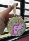 Yeşil Renk Unicorn Figürlü Cüzdan/Anahtarlık