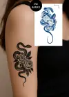 Yılan Figürlü 12 Saat Sonra Kararan Geçici Orta Dövme Tattoo