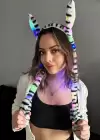 Zebra Desenli Işıklı Kulakları Oynayan Peluş Taç