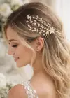Zirkon Taşlı Gelin/Kına/Nişan/Söz Tasarım Saç Aksesuarı
