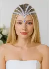 Zirkon Taşlı Gelin/Kına/Nişan/Söz Tasarım Saç Aksesuarı