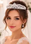 Zirkon Taşlı Gelin/Kına/Nişan/Söz Tasarım Taç