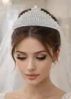 Zirkon Taşlı Gelin/Kına/Nişan/Söz Tasarım Taç