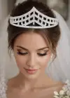 Zirkon Taşlı Gelin/Kına/Nişan/Söz Tasarım Taç