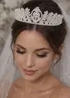 Zirkon Taşlı Gelin/Kına/Nişan/Söz Tasarım Taç