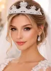 Zirkon Taşlı Gelin/Kına/Nişan/Söz Tasarım Taç