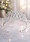 Zirkon Taşlı Gelin/Kına/Nişan/Söz Tasarım Taç