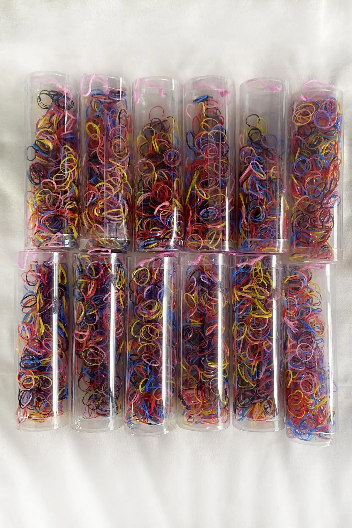 12li Karışık Renk Kutu Perma Lastik Toka Set