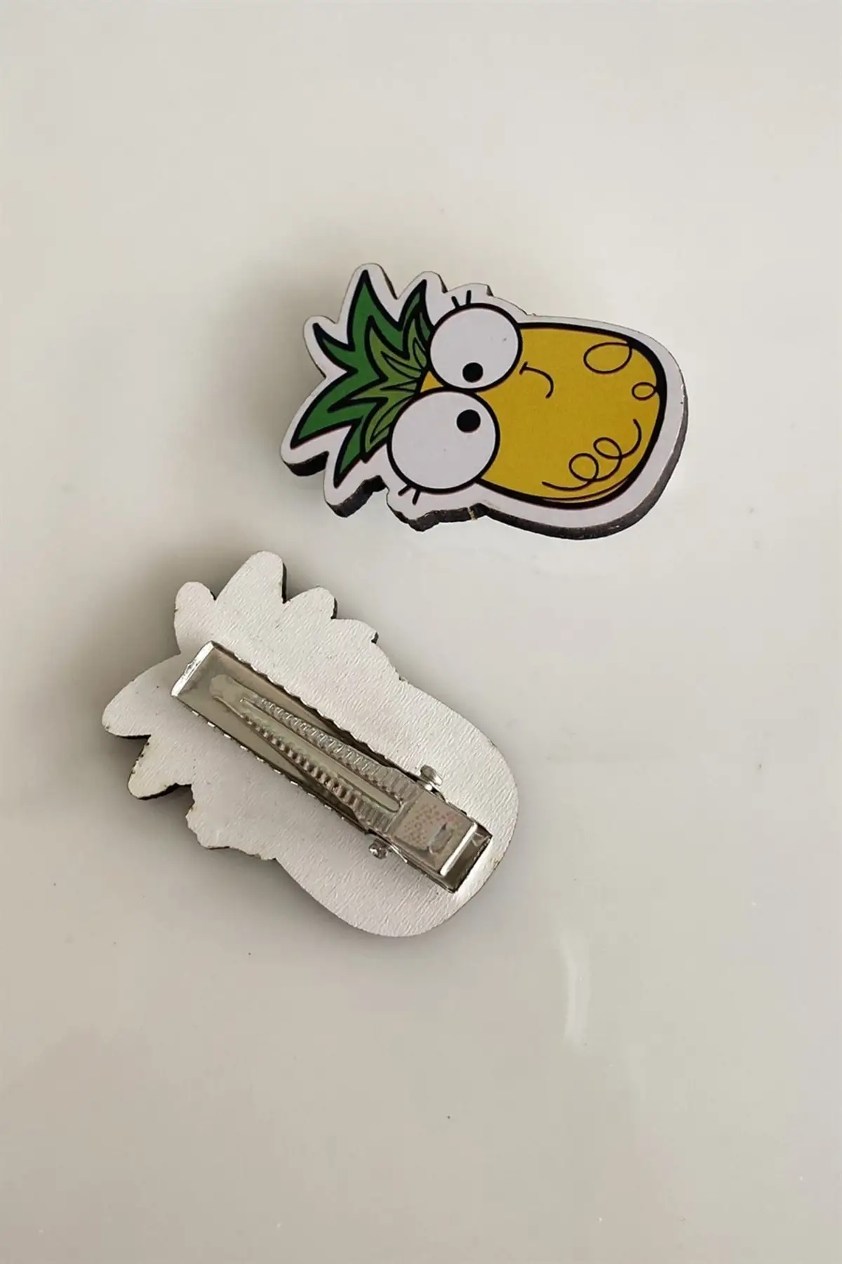 İkili Ananas Figürlü Çocuk Pens Toka Set