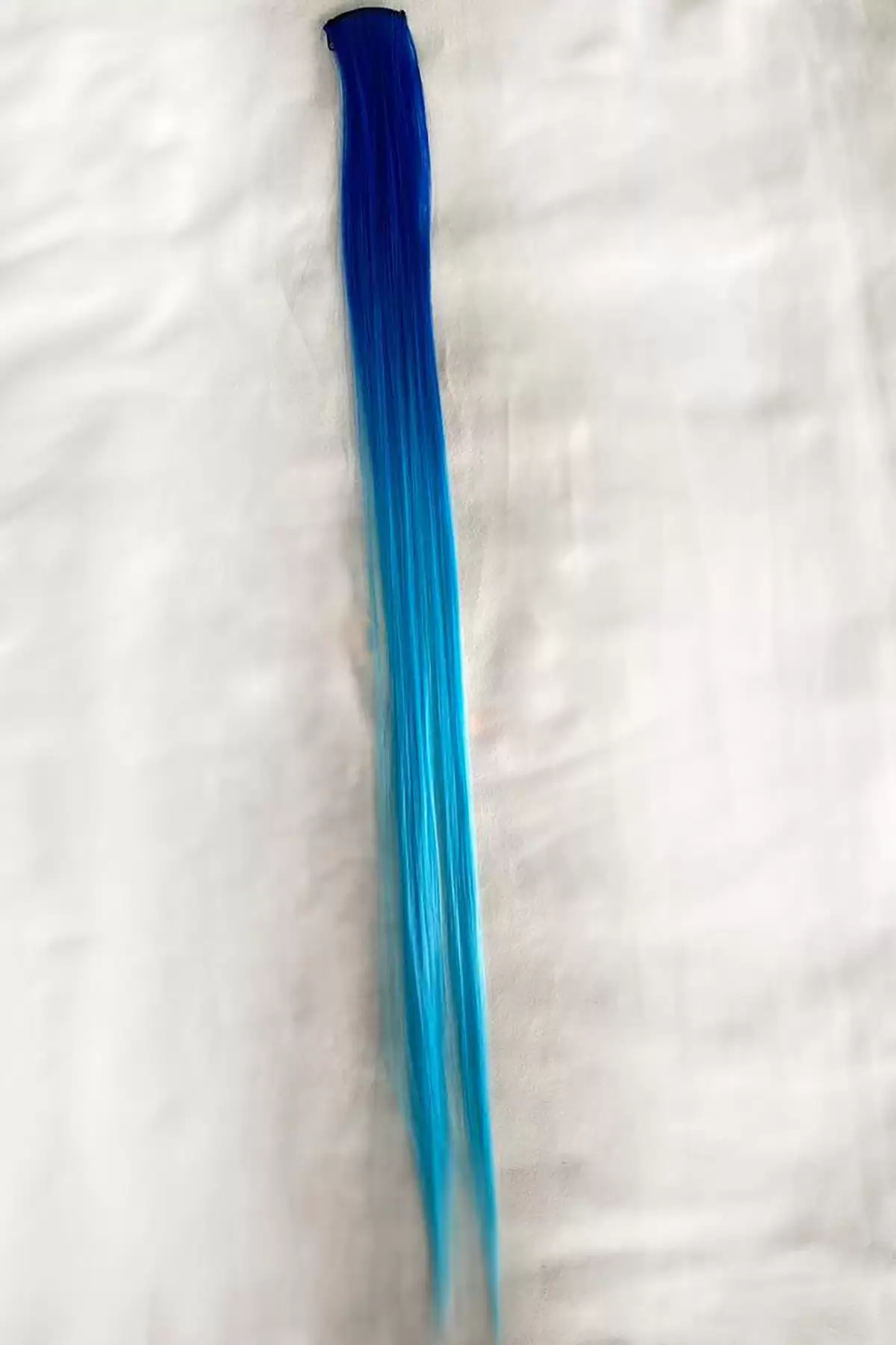 Mavi Renk Ombreli Yan Çıt Çıt Postiş 50 Cm