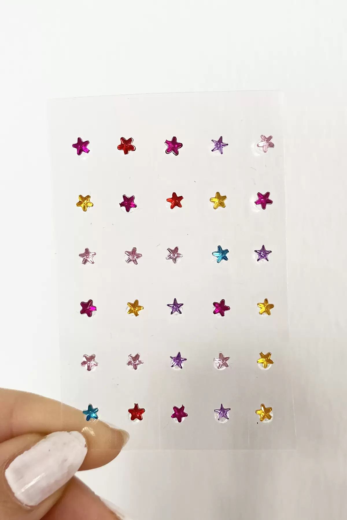 Vücut Ve Yüz Taşı/ Karışık Renk Yıldız Figürlü Sticker