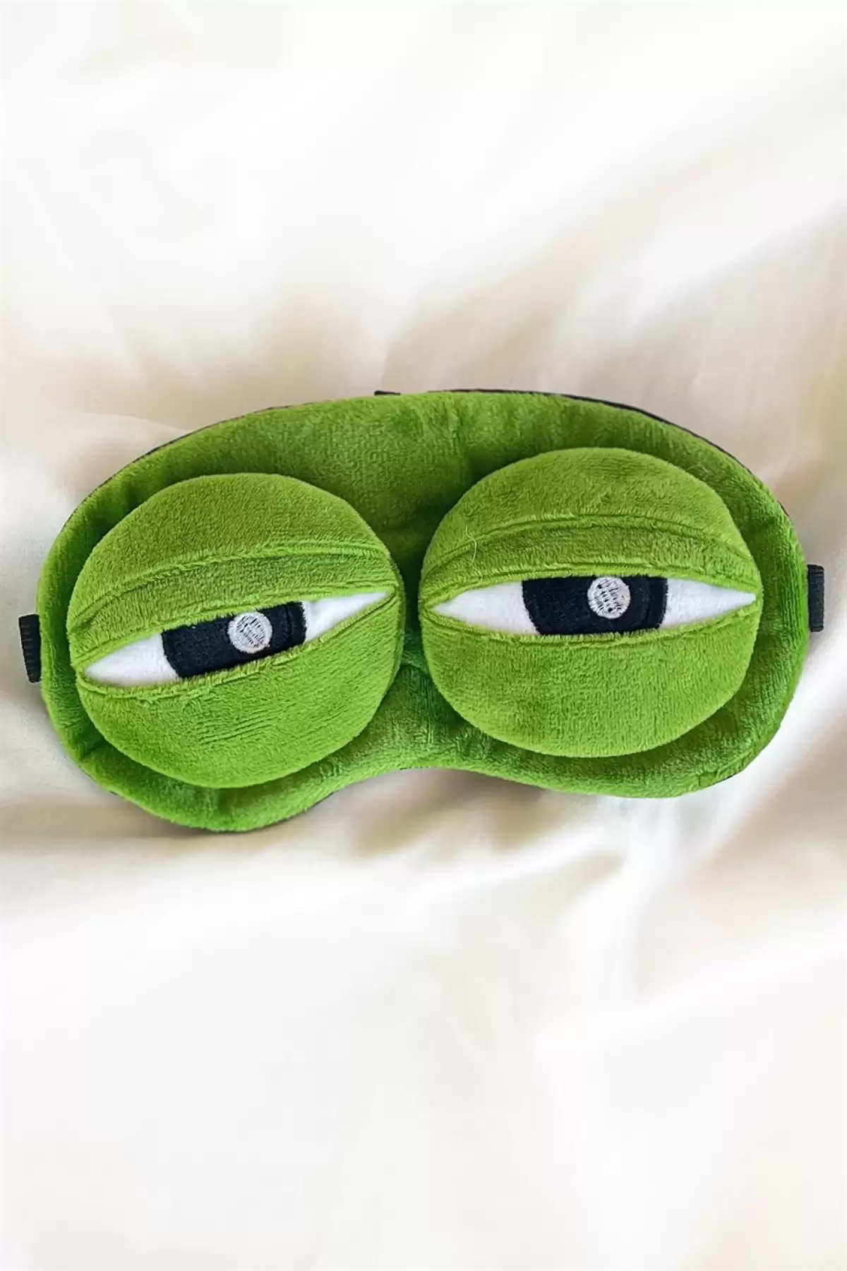 Yeşil Renk Kurbağa Figürlü Uyku Bandı