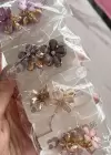 10lu Karışık Renk Küçük Çiçek Figürlü Set Toka