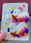 2Li Karışık Renk Unicorn Figürlü Çocuk Yan Toka Set