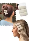 3lü Krem Renk Peluş Yan Toka Set