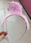 Açık Pembe Renk Unicorn Figürlü Taç