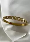 Altın Renk Çelik Kelepçe Bileklik