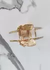 Altın Renk Yaprak Figürlü Metal Mandal Toka