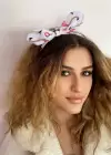 Beyaz Renk Flamingo Desenli Telli Taç