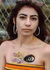 Geçici Göz ve Kelebek Dövme Tattoo