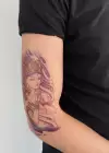 Geçici Kadın Modelli Dövme Tattoo