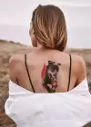 Geçici Kadın ve Gül Modelli Dövme Tattoo
