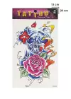 Geçici Kurukafa ve Gül Dövme Tattoo