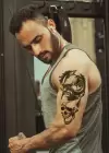 Geçici Şeytan Ve Kurukafa Dövme Tattoo
